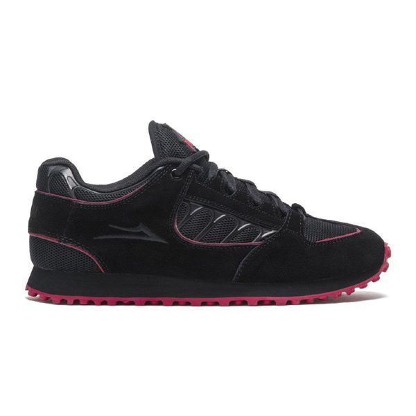 LaKai Carroll Black/Red Skate Shoes Mens | Australia LI1-2243